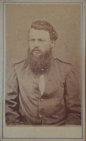 Photograph - Photograph - Black and White, Portrait of a Man in Uniform, circa 1866 - 1887