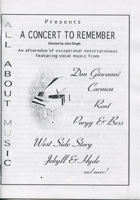 Program, A Concert to Remember