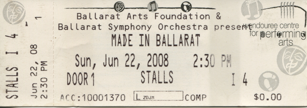  Concert Ticket