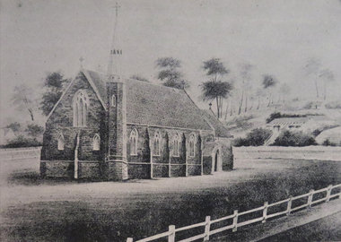 Photograph - Image, St Peter's Catholic Church, Daylesford, c1897