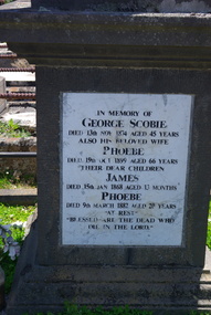 Photograph - Colour, Clare Gervasoni, Scobie Gravestone at the Ballaarat Old Cemetery, 2013