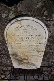 Photograph - Colour, Clare Gervasoni, Brophy Gravestone at the Ballaarat Old Cemetery, 2013