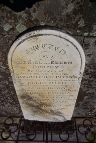 Photograph - Photograph - Colour, Clare Gervasoni, Brophy Gravestone at the Ballaarat Old Cemetery, 2013, 2013