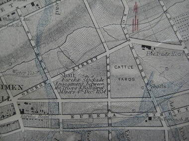 Photograph - Digital photograph, Map Detail Showing the Eureka Stockade site, 1861