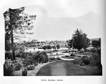 Photograph - Digital photograph, Public gardens Ararat, Victoria, c1920