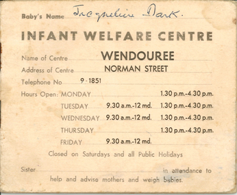 Photograph - Digital photograph, Baby Health Centre booklet