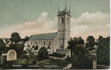 Postcard, Helston Parish Church, Cornwall