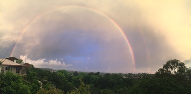 Photograph - Colour, Clare Gervasoni, Rainbow over Ballarat East, 2018, 09/12/2018