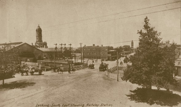 Looking South East Showing the Ballarat Railway Station