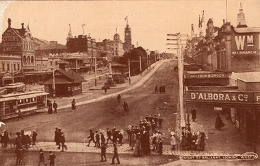 Photograph - Photograph - Black and White, Sturt Street, Ballarat, Looking West