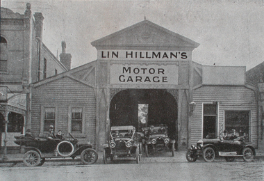 Photograph - Black and White, Lin Hillman's Motor Garage, Ballarat, c1916