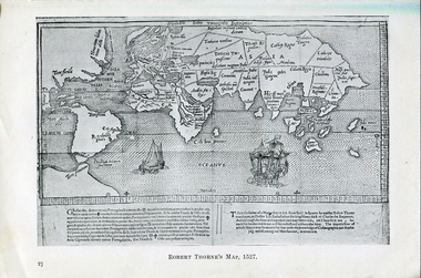 Photograph - Map, Robert Thorne's Map, 1527