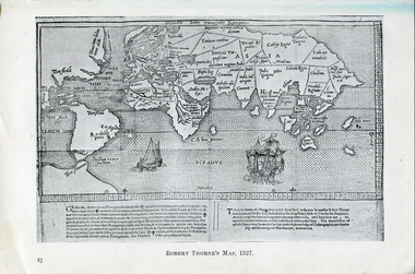 Photograph - Map, Robert Thorne's Map, 1527, 1527