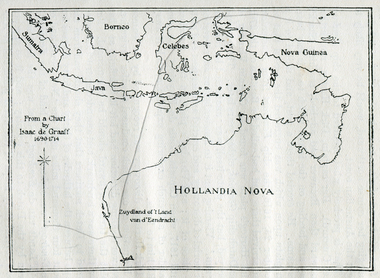 Photograph - Map, Map of New Holland from a chart by Isaac de Graaf (1690-1714), c1714