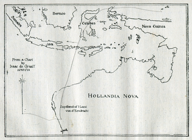 Photograph - Map, Map of New Holland from a chart by Isaac de Graaf (1690-1714), c1714