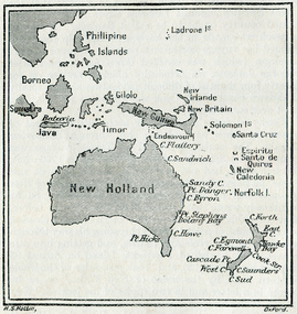 Map, New Holland and New South Wales as Known after Cook's Voyages