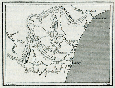 Map, The Blue Mountains, New South Wales