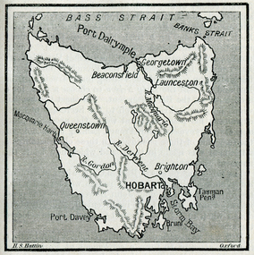 Photograph - Map, Hobart and Port Dalrymple