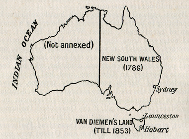 Map, Australian Colonies (States), c1918