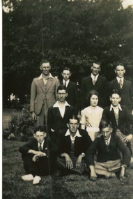 Photograph - Photograph - black and white, Toolong Tennis Team