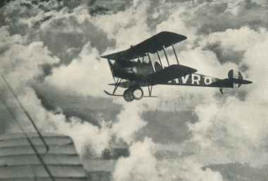 Photograph - Image - Black and White, Avro 504K QANTAS Biplane