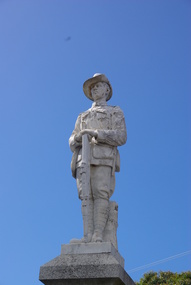 war memorial in the form of a male soldier