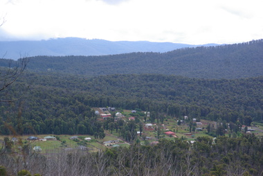 Photograph - Colour, Clare Gervasoni, Marysville from Nicholl Lookout after 'Black Saturday', 2012, 16/12/2012