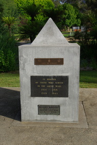 Photograph - Colour, Clare Gervasoni, Marysville War Memorial after 'Black Saturday', 2012, 15/12/2012