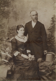 Photograph - Black and White, William Henry Batten and second wife Kate Taylor, 1870+