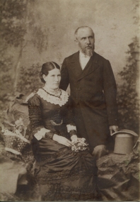 Photograph - Photograph - Black and White, William Henry Batten and second wife Kate Taylor, 1870+