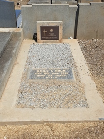 Photograph - Photograph - Colour, Clare Gervasoni, Headstone of Herbert and Emily Hulm in the Tower Hill Cemetery, 2019, 03/01/2019