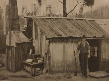 Photograph - Image, A Slab Hut in the Bush, c1918, c1918