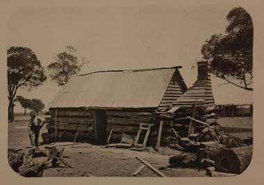 Image, A Log Hut in the Clearing, c1918