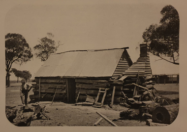Image, A Log Hut in the Clearing, c1918, c1918