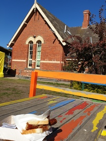 Photograph - Photograph - Colour, Clare Gervasoni, Democracy Sausage at  Magpie Primary School, Victoria, 2019, 18/05/2019