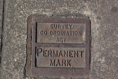 Photograph - Colour, Clare Gervasoni, Permanent Survey Mark on the Corner of Sturt Street and Doveton Street, Ballarat, 2011, 29/12/2011