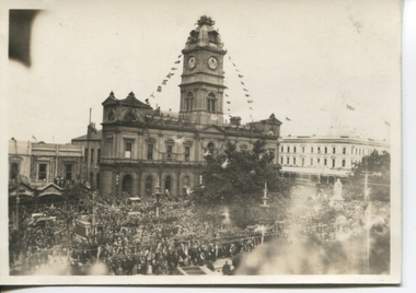 Photograph - Photograph - Black and White, Celebrations in Ballarat, 1937