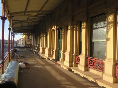 Photograph - Colour, Balcony of the Alexandra Tea Room from the Old Colonists' Balcony, Lydiard Street, Ballarat, 2019, 17/06/2019