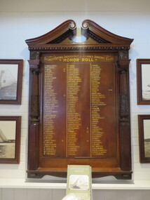Photograph - Photograph - Colour, Flying Squadron Club World War One Honour Board, Kirribilli, 2019, 14/07/2019