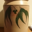 Lidded ceramic pot with glazed gum leaves