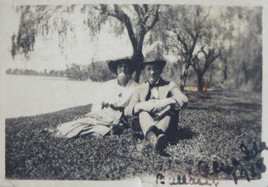 Photograph - Black and White, On the Banks of Lake Wendouree, 1928