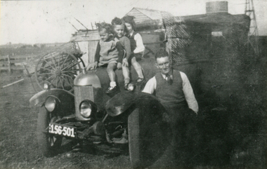 Photograph - Photograph - Black and White, Patrick Edmund Carroll's First Car, c1939, c1939