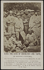Photograph - Image, H.R.H. The Duke of Edinburgh and Suite, in Mining Costume, 10/12/1867