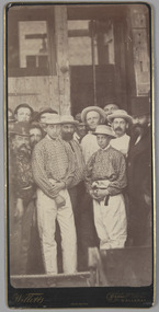 A number of men at a gold mine