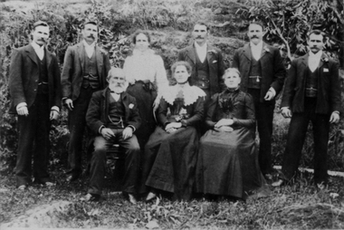 Photograph - Photograph - Black and White, Sartori Family of Yandoit