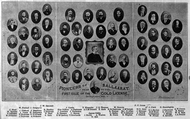 A number of photographic portraits of men who werein Ballarat prior to August 1851