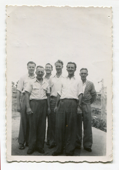 Fitzroy Football Players Visit Daylesford, 1952