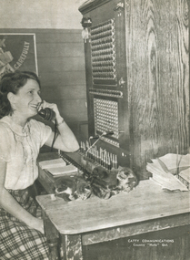 Image - Black and White, Switchboard Operator, c1950
