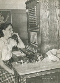 Image - Black and White, Switchboard Operator, c1950, c1950