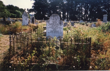 Photograph - Photograph - Colour, Clare Gervasoni, Pedretti Headstone in Daylesford Cemetery